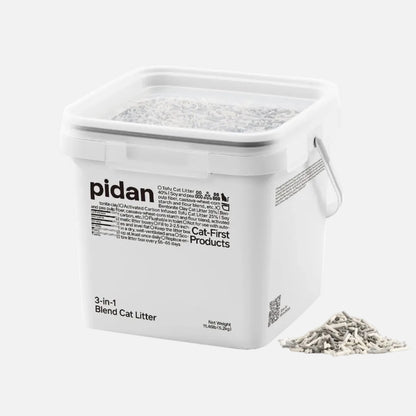 Pidan 3-in-1 Blend Cat Litter 5.2kg bucket with tofu, bentonite and activated carbon granules