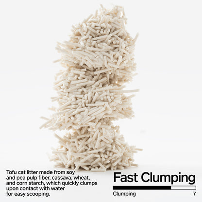 Pidan Tofu Cat Litter fast clumping demonstration – clumping score 7