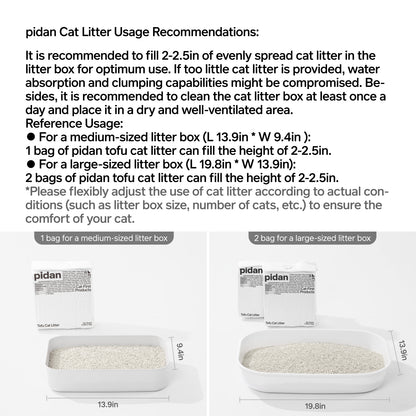 idan Tofu Cat Litter usage guide – filling recommendations for medium and large litter boxes