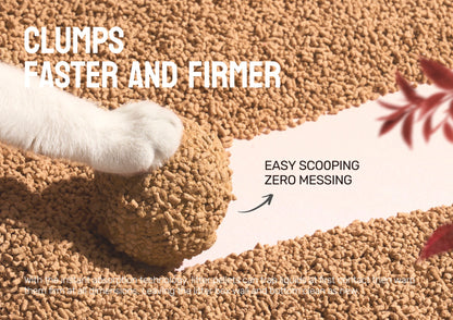 Purcats Natural Miracle cat litter fast and firm clumping – easy scooping, zero messing
